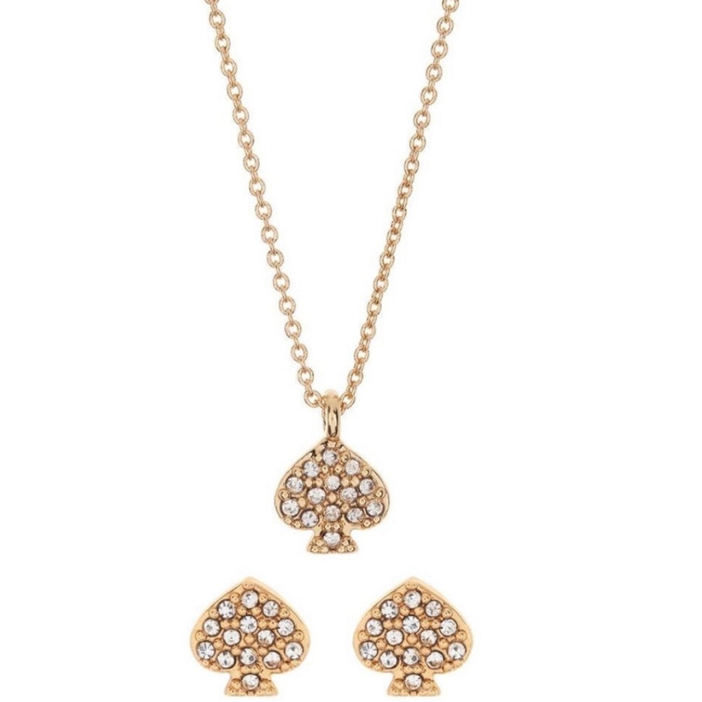 BNIB Kate Spade earring and necklace set - signature spade